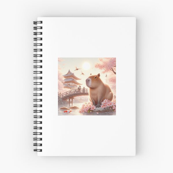 Item preview, Capybara and Cheery Blossom-Series1-5 designed and sold by Capybara Art Lover.
