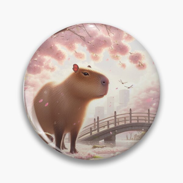 Item preview, Capybara and Cheery Blossom-Series1-6 designed and sold by Capybara Art Lover.