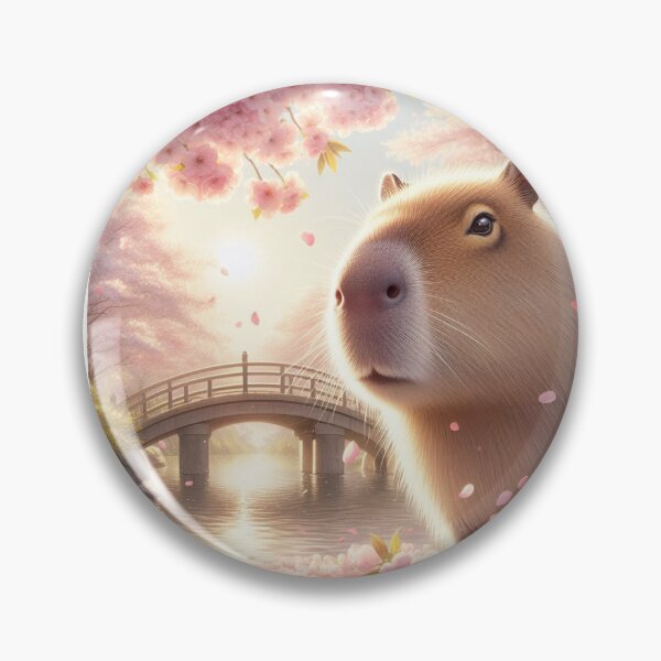 Item preview, Capybara and Cheery Blossom-Series1-8 designed and sold by Capybara Art Lover.