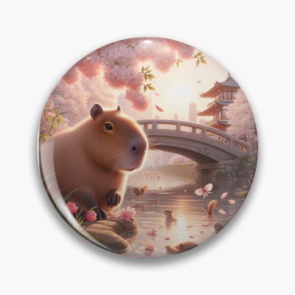 Item preview, Capybara and Cheery Blossom-Series1-11 designed and sold by Capybara Art Lover.