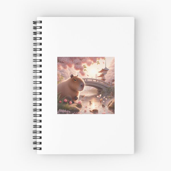 Item preview, Capybara and Cheery Blossom-Series1-11 designed and sold by Capybara Art Lover.