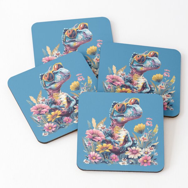 Item preview, Cute Dinosaur in a garden wearing sunglasses  designed and sold by HandCraftedArt.