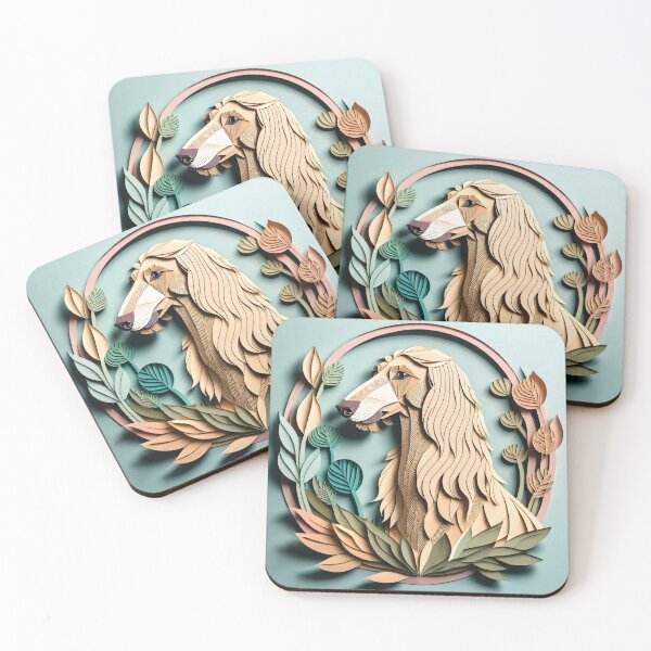 Item preview, Pastel Afghan Hound in Papercut Style  designed and sold by tkoles.