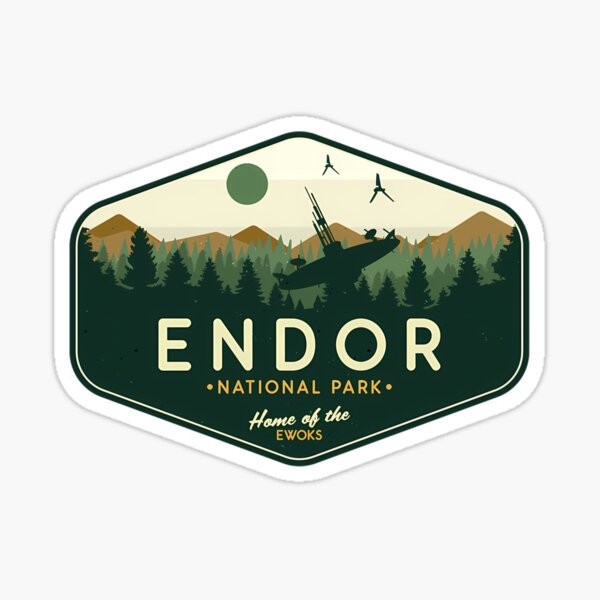 Vista previa del artículo con la obra «Parque Nacional Endor Hogar de los Ewoks», diseñado y vendido por MalachiDonnelly.