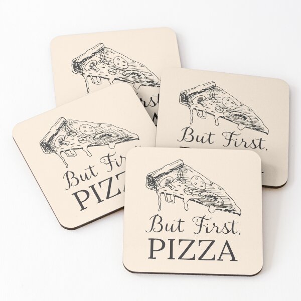 Item preview, Funny Pizza Quote Food Handdrawn illustration designed and sold by Nature Hues.