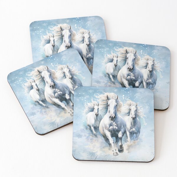 Item preview, White Horses in a Snowstorm: Galloping White Majesty designed and sold by MysticOzzy.