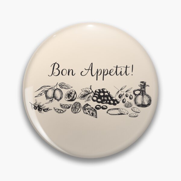 Item preview, Food and Fruit Sketches Bon Appetit Quote designed and sold by Nature Hues.