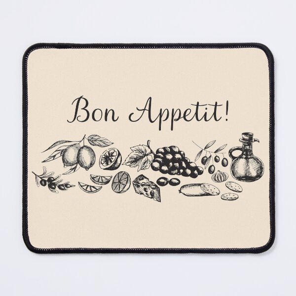 Item preview, Food and Fruit Sketches Bon Appetit Quote designed and sold by Nature Hues.