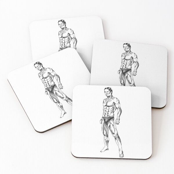 Item preview, "Muscular Figure in Side Stance" designed and sold by RhonDesign.
