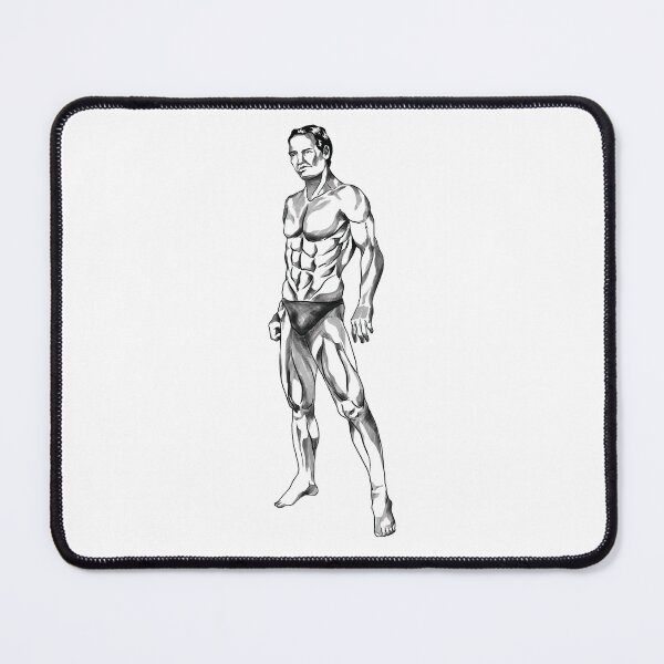 Item preview, "Muscular Figure in Side Stance" designed and sold by RhonDesign.