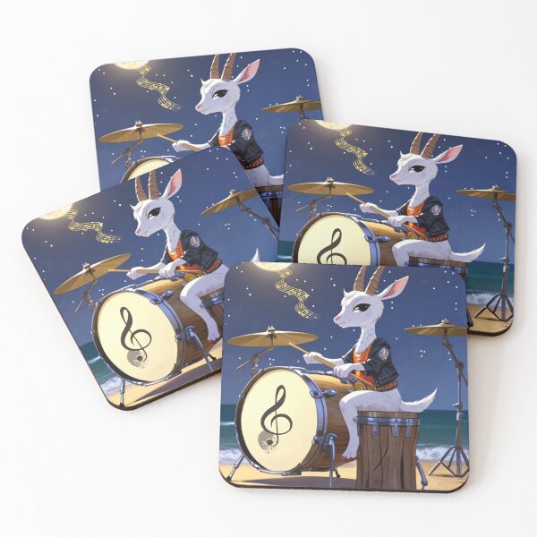 Item preview, White threshing gazelle under the stars designed and sold by Artbellachi.
