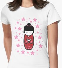 Cute and Adorable Japanese doll Women's Fitted T-Shirt