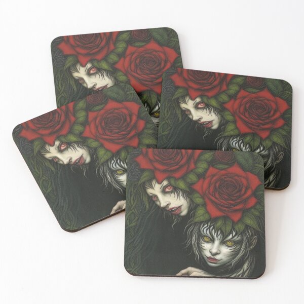 Item preview, Abstract Green Forest Elves & Roses designed and sold by TheDarkWardrobe.