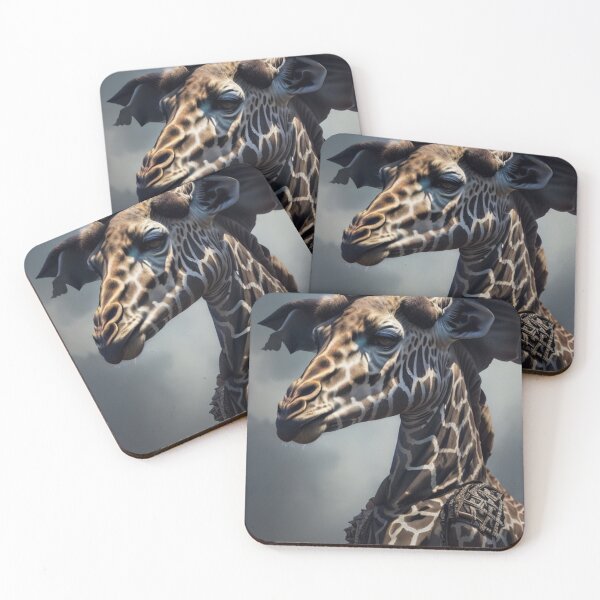 Item preview, Badass Giraffe portrait designed and sold by mikaws.