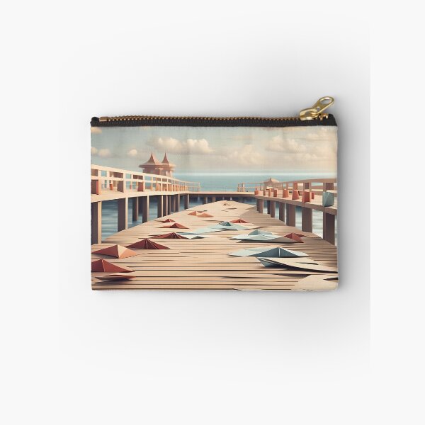 Item preview, Origami Art - Seaside Serenity: The Pier's Tranquil Embrace designed and sold by ArtfulFolds.