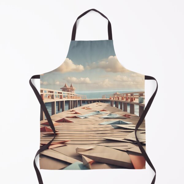 Item preview, Origami Art - Seaside Serenity: The Pier's Tranquil Embrace designed and sold by ArtfulFolds.
