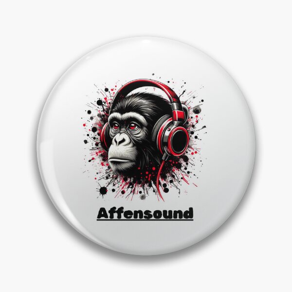 Artikelvorschau, Affenkopf mit Kopfhörern - Affensound entworfen und verkauft von danny-Dsign.