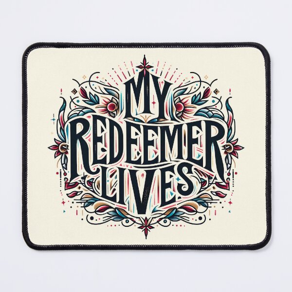 Item preview, My Redeemer Lives, typography designed and sold by maxmaj.