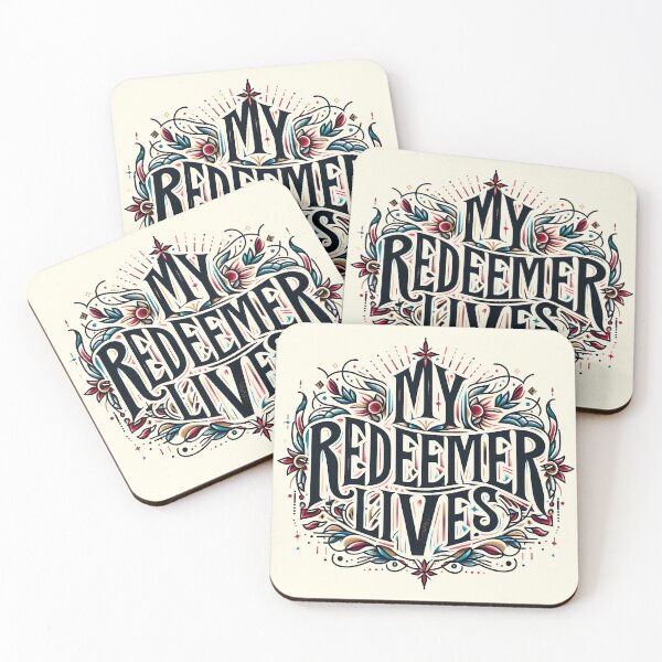 Item preview, My Redeemer Lives, typography designed and sold by maxmaj.