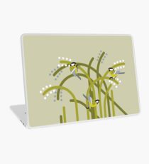 Three Great Tits vector illustration Laptop Skin