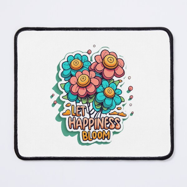 Item preview, Let Happiness Bloom Balloon Flowers Cartoon Art designed and sold by NiftyWrx.