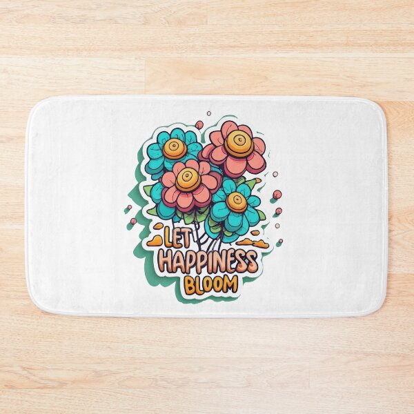 Item preview, Let Happiness Bloom Balloon Flowers Cartoon Art designed and sold by NiftyWrx.