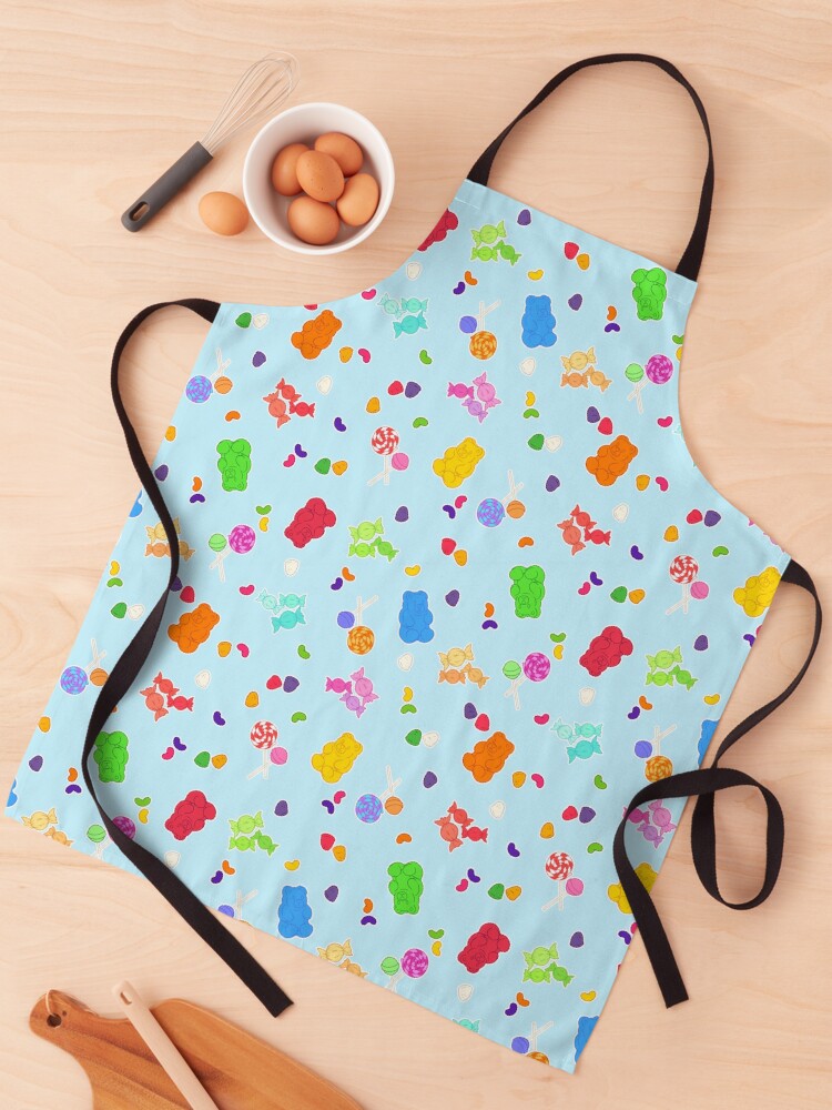 Thumbnail 1 of 6, Apron, Dreams of Candy (Blue) designed and sold by XantheDoodles.