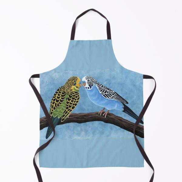 Item preview, Two Budgies on a Branch designed and sold by WolfySilver.