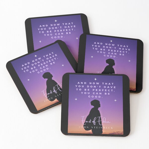 Item preview, John Steinbeck quote: And now that you don’t have to be perfect, you can be good. designed and sold by artbleed.