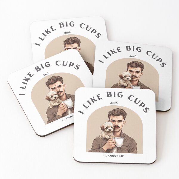 Item preview, I like big cups coffee maltipoo owner man dad lover vintage designed and sold by SoulfulT.