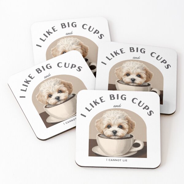 Item preview, I like big cups coffee maltipoo owner mom dad lover vintage designed and sold by SoulfulT.