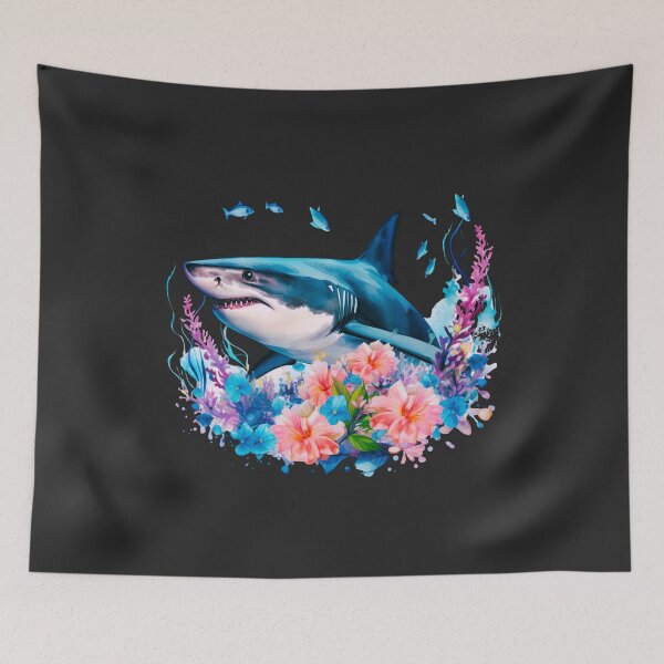 Item preview, Shark in flower designed and sold by AnimalsDH305.