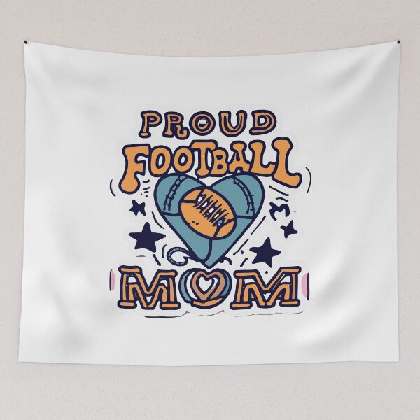 Item preview, Proud Football Mom Heart and Soccer Ball Design designed and sold by NiftyWrx.
