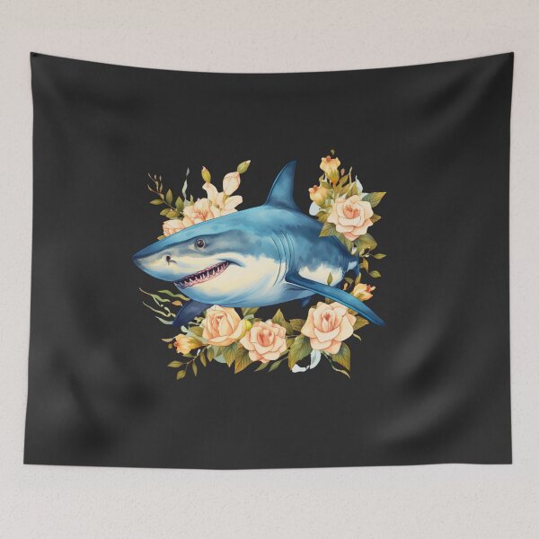 Item preview, Shark in flower designed and sold by AnimalsDH305.