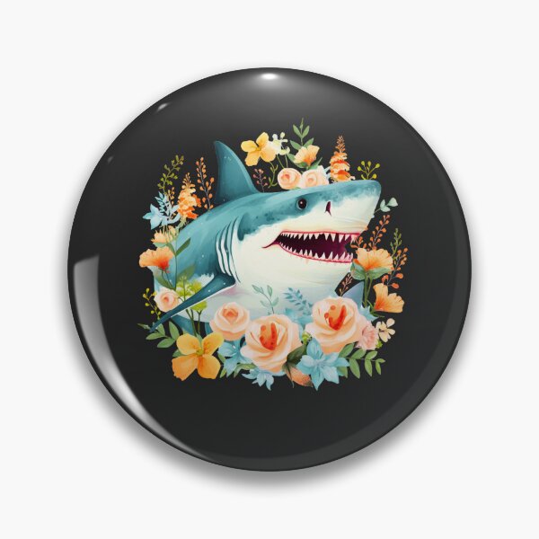 Item preview, Shark in flower designed and sold by AnimalsDH305.