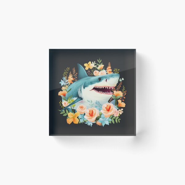 Item preview, Shark in flower designed and sold by AnimalsDH305.