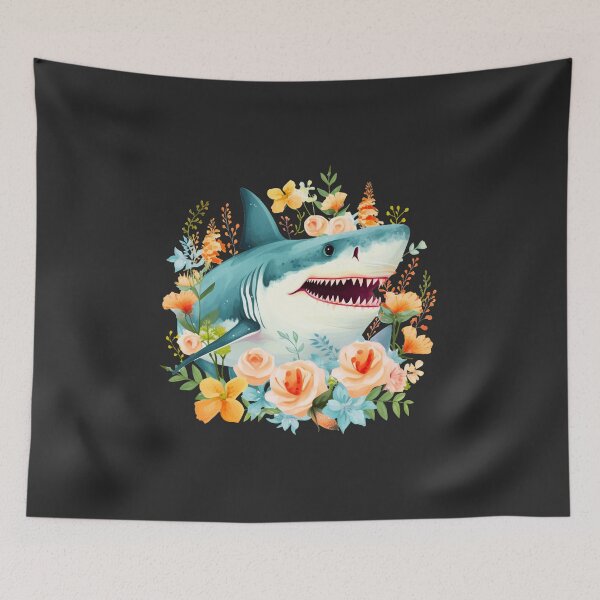 Item preview, Shark in flower designed and sold by AnimalsDH305.