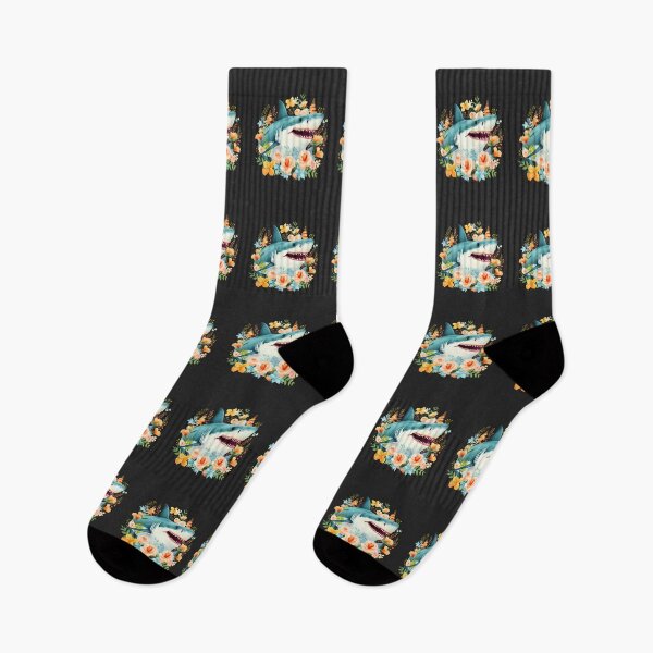 Item preview, Shark in flower designed and sold by AnimalsDH305.