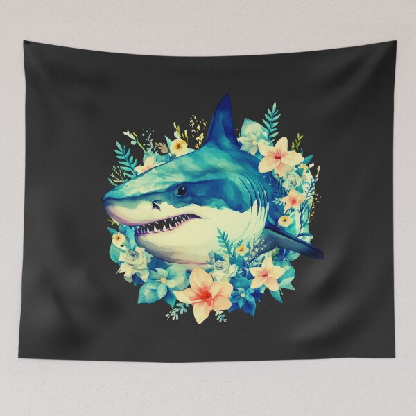 Item preview, Shark in flower designed and sold by AnimalsDH305.