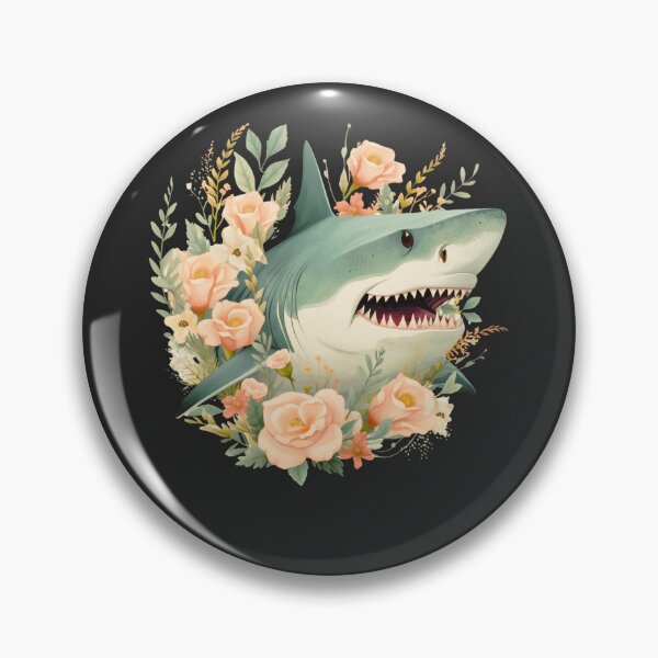 Item preview, Shark in flower designed and sold by AnimalsDH305.