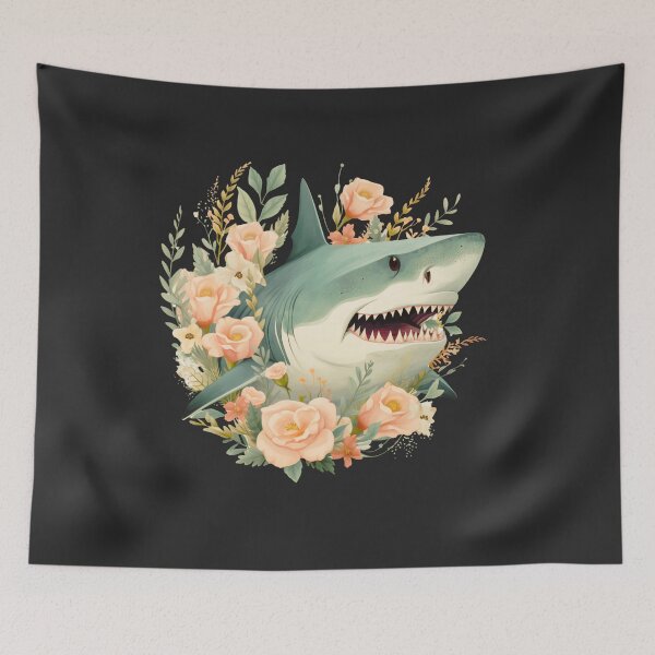 Item preview, Shark in flower designed and sold by AnimalsDH305.