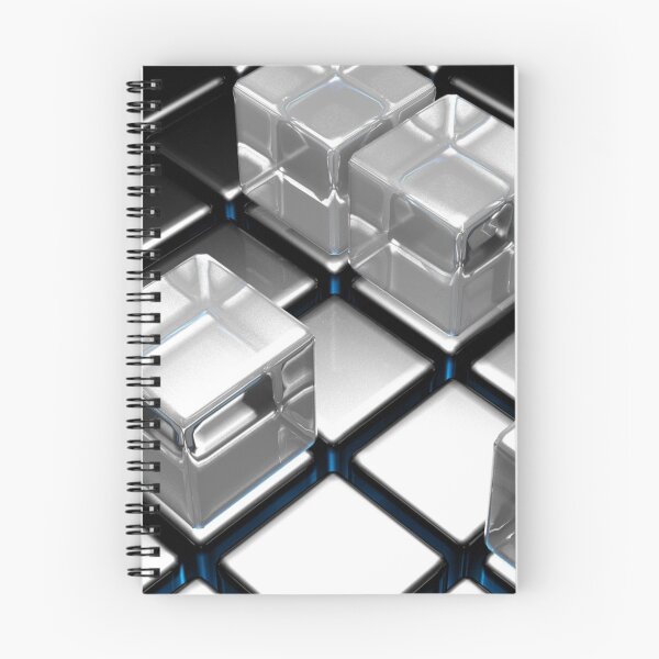 Item preview, Glass cubes on black cubed surface - 3D rendering designed and sold by carlotoffolo.