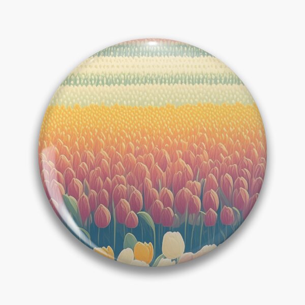 Item preview, Vintage tulip fields Netherlands - retro travel poster in minimal design designed and sold by pod24.