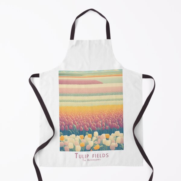 Item preview, Vintage tulip fields Netherlands - retro travel poster in minimal design designed and sold by pod24.