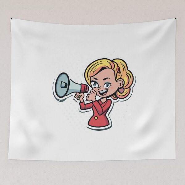 Item preview, Football Mom with Megaphone - Comic Style Design designed and sold by NiftyWrx.