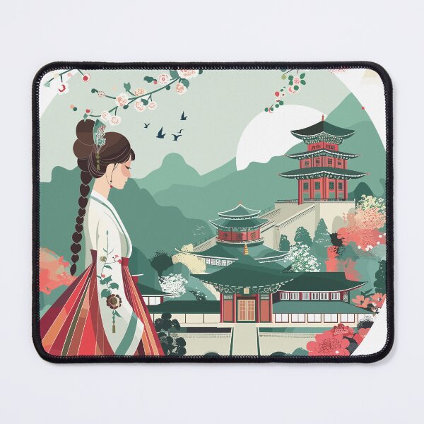 Item preview, Elegance Amidst Serenity: A Traditional Korean Scene designed and sold by EmpressKorea.