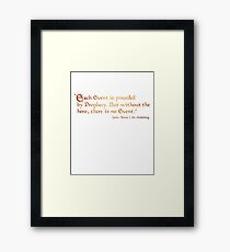 Morrowind propehcy Framed Print