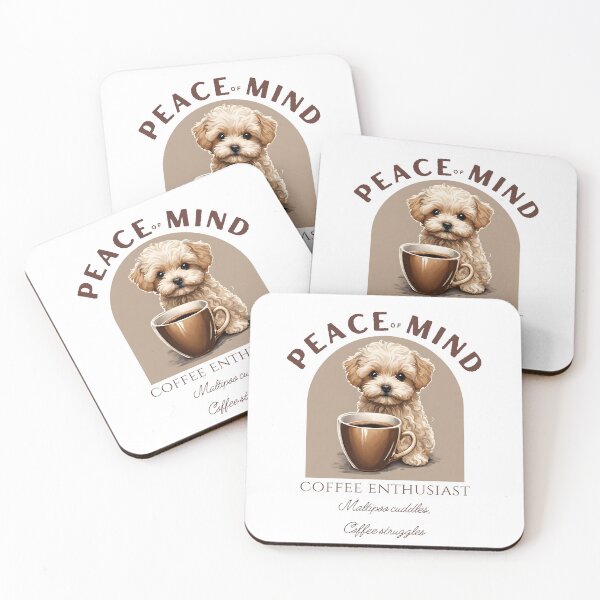 Item preview, Coffee addict maltipoo lover dog coffee owner mom dad lover vintage designed and sold by SoulfulT.