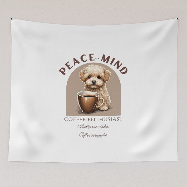 Item preview, Coffee addict maltipoo lover dog coffee owner mom dad lover vintage designed and sold by SoulfulT.