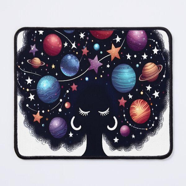 Item preview, Afrofuturism Afro Girl Sci-fi designed and sold by KitonicTees.